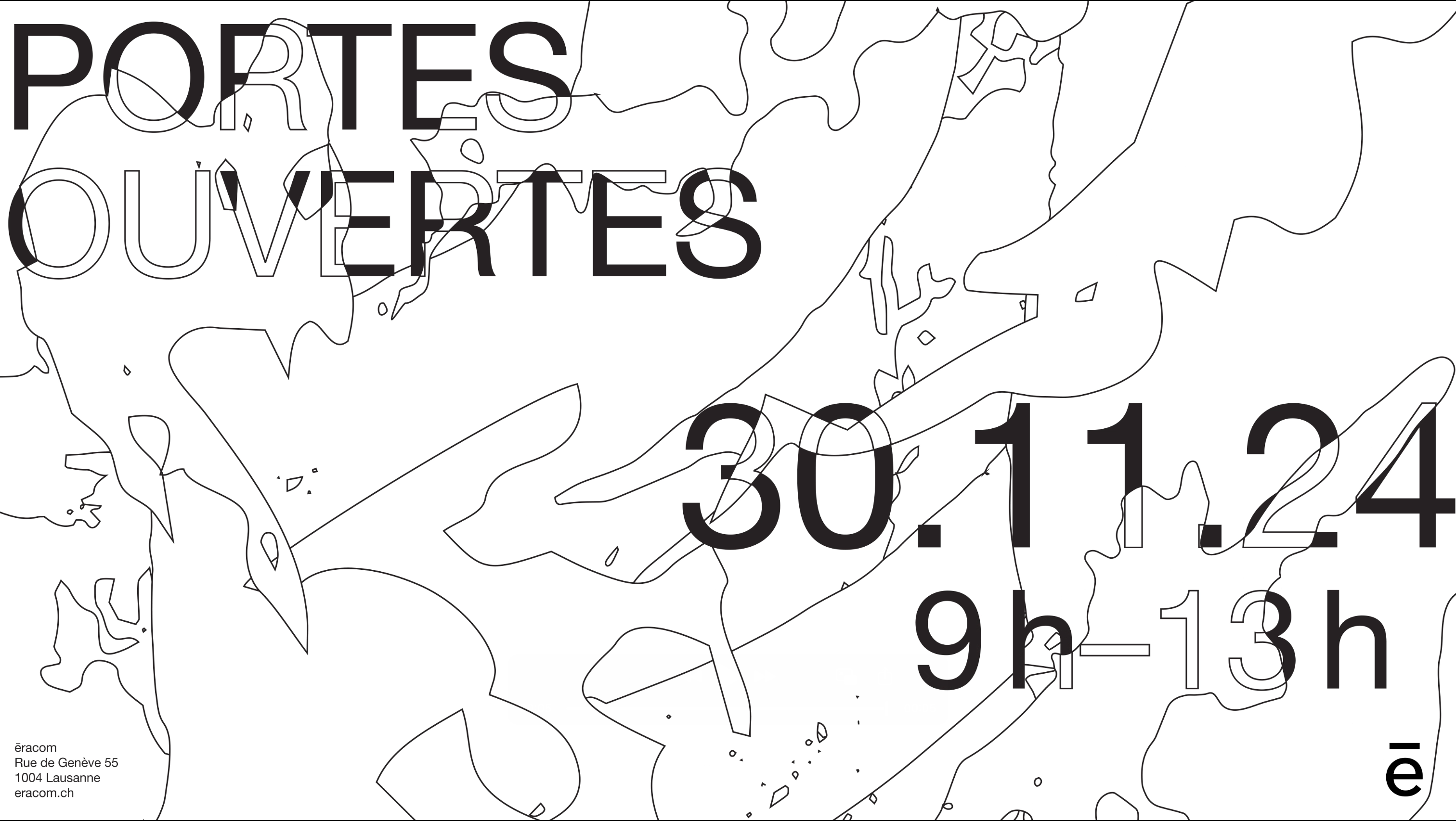 Vertical rendition of eracom's 2024 open door poster